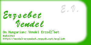 erzsebet vendel business card